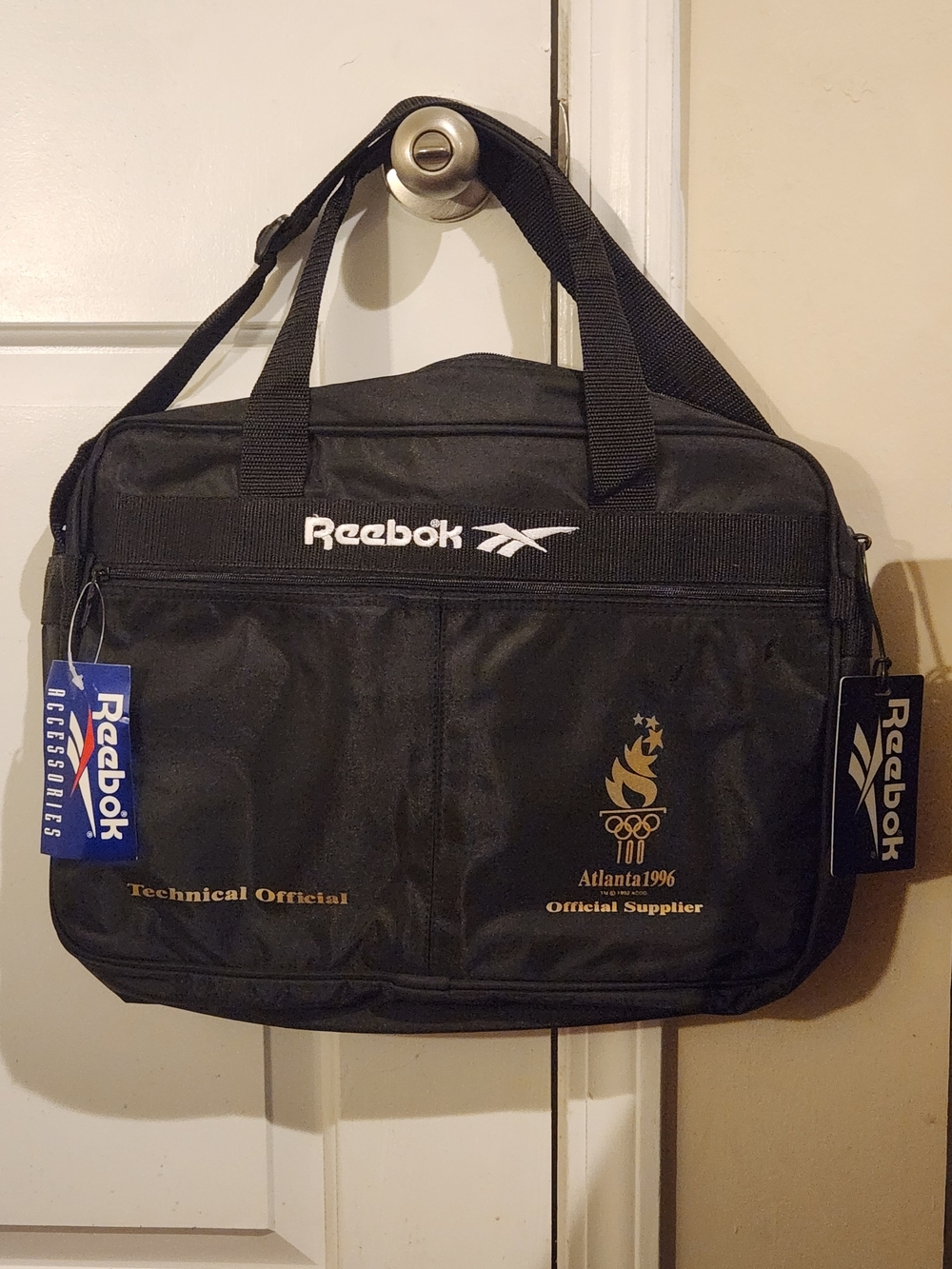 Reebok Black Laptop Bag with Atlanta 1996 Olympic Logo